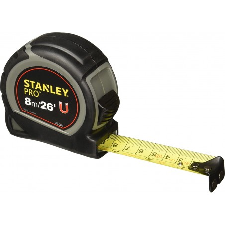 FLEXOMETRO CINTA METRICA PRO 8M 1"" STANLEY 30-088