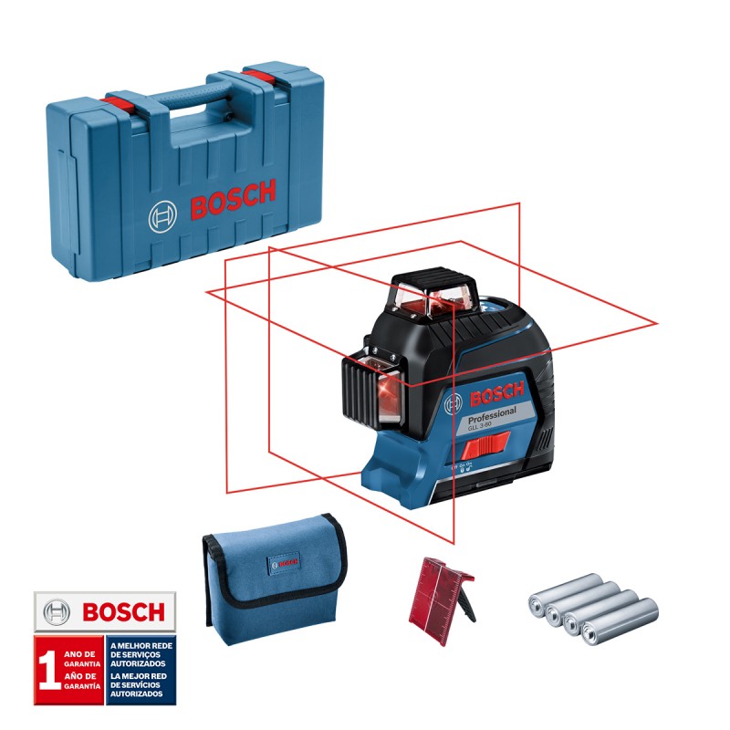 NIVEL LASER PLANOS 20 M BOSCH GLL 3-80