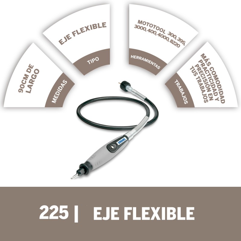 EJE FLEXIBLE - GUAYA PARA MOTOTOOL 225AB 26150225AB