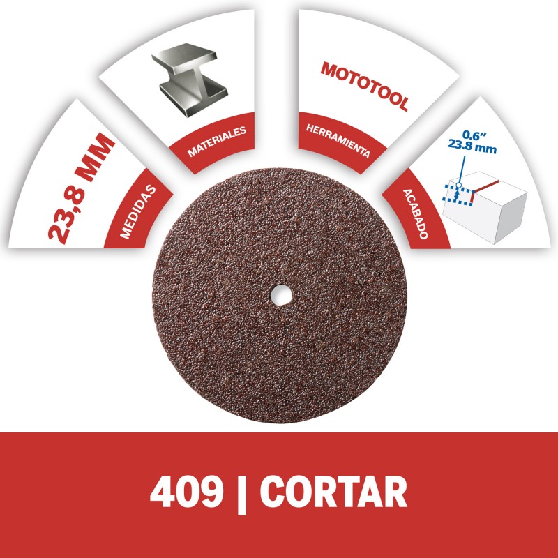 Disco Para Corte De Metal 15/16 36 Und Dremel 409
