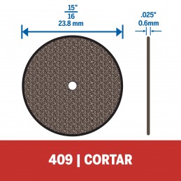 Disco Para Corte De Metal 15/16 36 Und Dremel 409