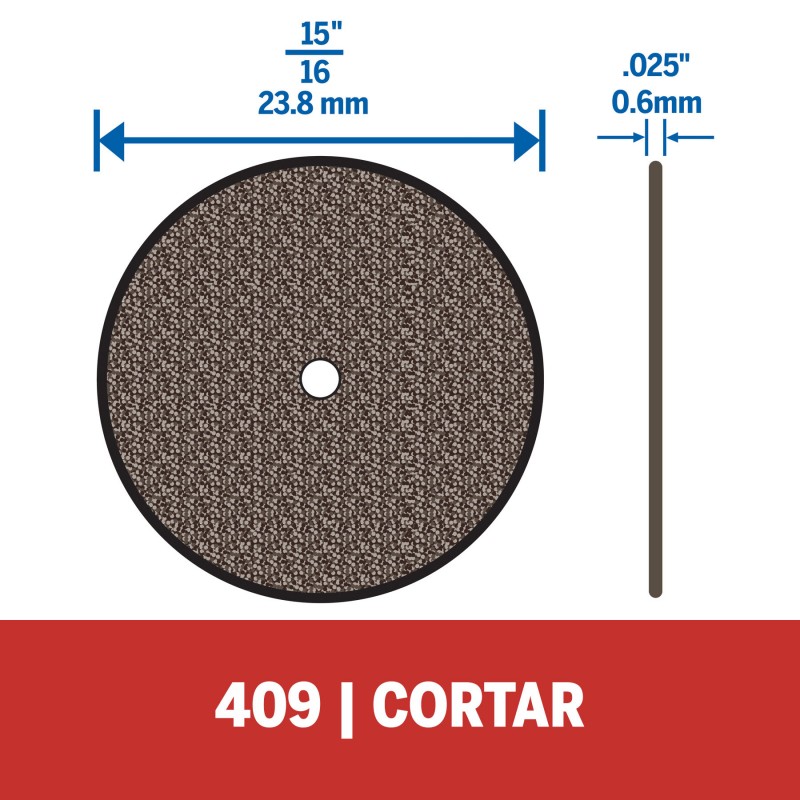 Disco Para Corte De Metal 15/16 36 Und Dremel 409