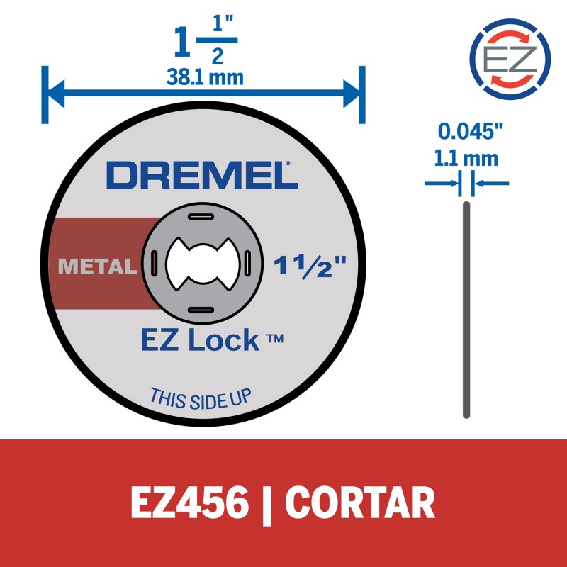 DISCO DE CORTE DREMEL EZ456 SET 5 UDS 2615E456AE