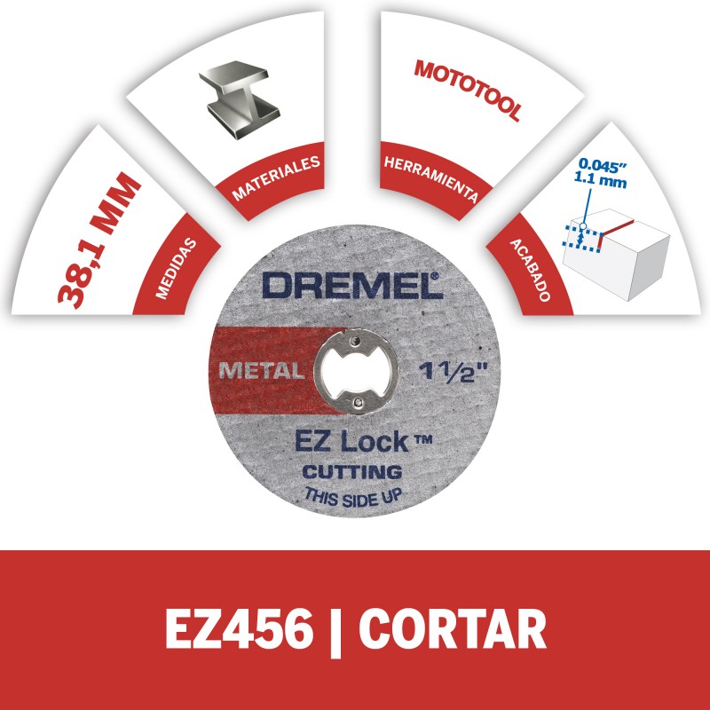 DISCO DE CORTE DREMEL EZ456 SET 5 UDS 2615E456AE
