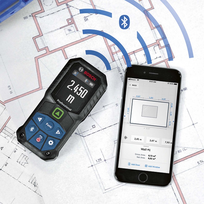 MEDIDOR LÁSER VERDE BOSCH GLM 50-27 CG CON BLUETOOTH