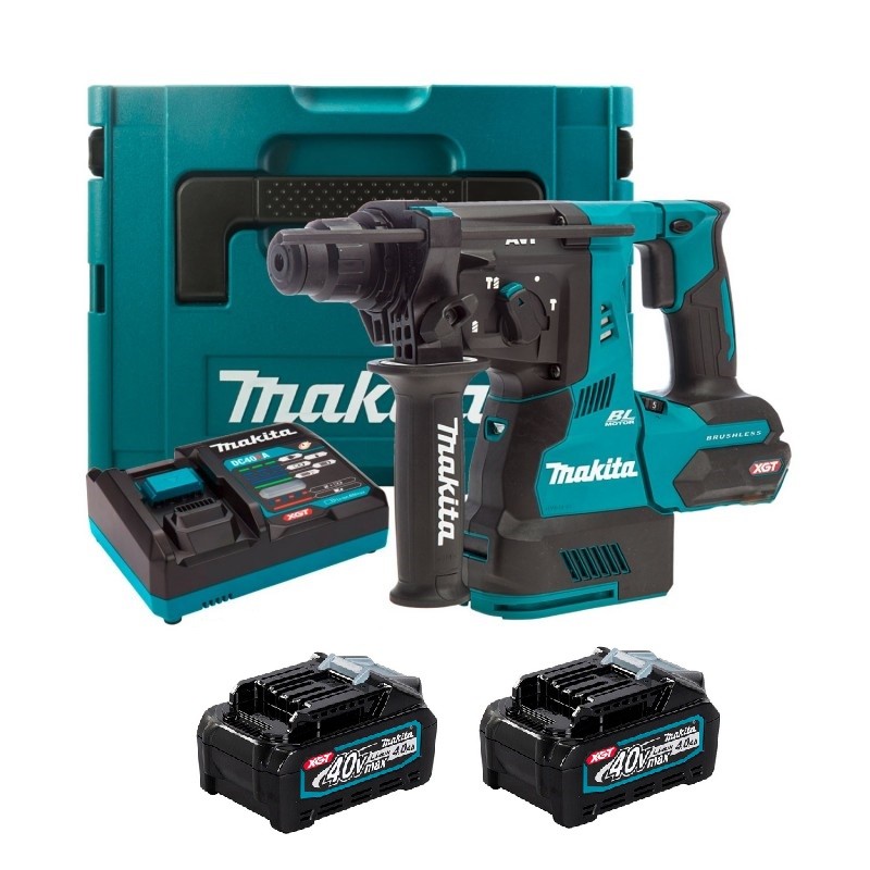 ROTOMARTILLO PLUS 40V+2BAT 4 A.H. Y CAR MAKITA HR003GM201