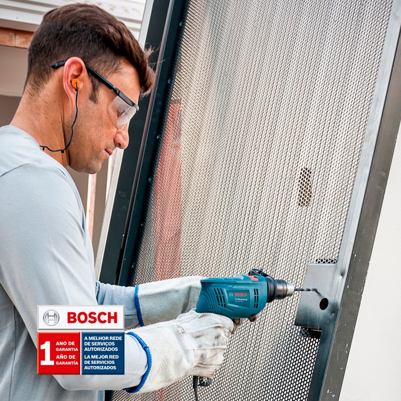 TALADRO PERCUTOR BOSCH GSB 550 1/2 550W 14 ACCESORIOS