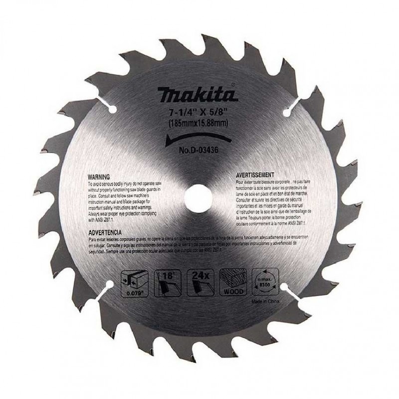 DISCO PARA SIERRA 7 1/4 X 24 MAKITA  D03436