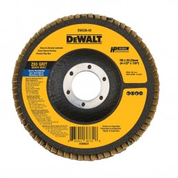 DISCO FLAP ZIRCONIO 4 1/2 X 7/8 GRANO 60 DEWALT DW8308