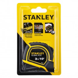 CINTA MÉTRICA GLOBAL PLUS 3 MTS 1/2 PULG STANLEY 30608