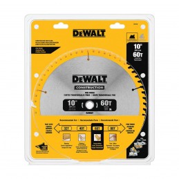 DISCO 10 PULG. X 60 DIENTES DEWALT DW3106