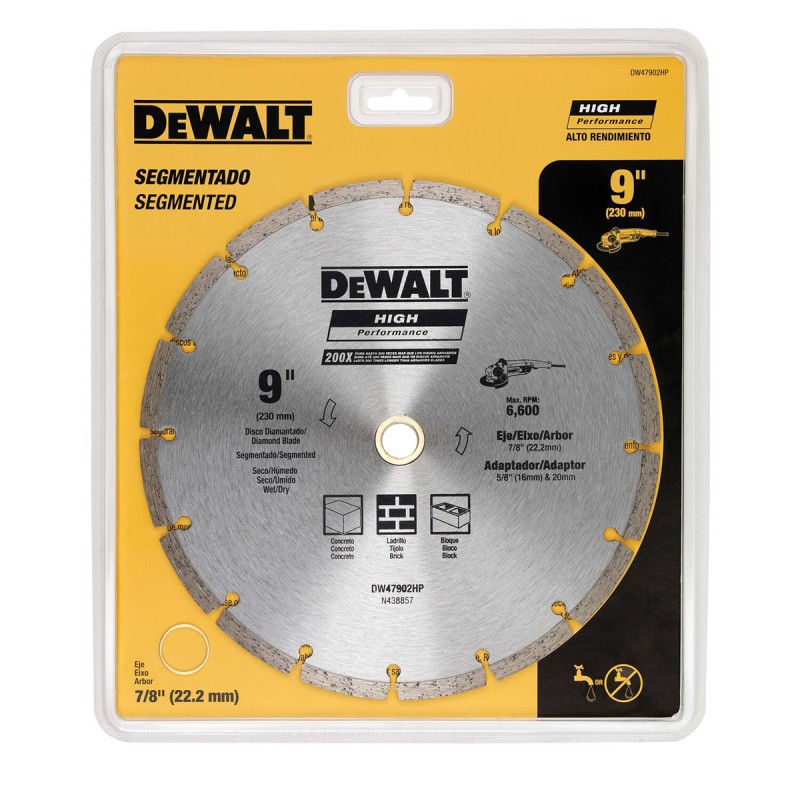 DISCO DIAMANTADO DEWALT SEGMENTADO 9 PULG DW47902HP