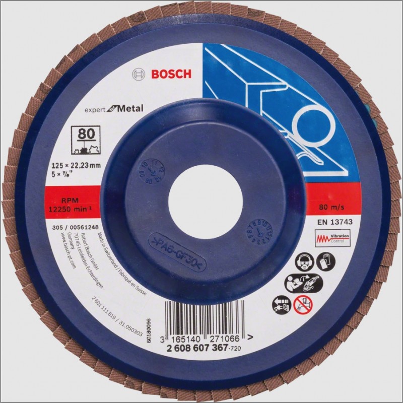 DISCO FLAP BLUEMETAL PLASTIC 41/2 PULG BOSCH 2608607363