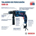 TALADRO PERCUTOR 1/2 BOSCH GSB 16 RE