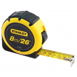 CINTA MÉTRICA GLOBAL PLUS 8 MTS 1PULG STANLEY 30626