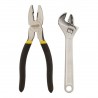JUEGO DE ALICATE DE ELECTRICISTA Y LLAVE AJUSTABLE STANLEY 90164
