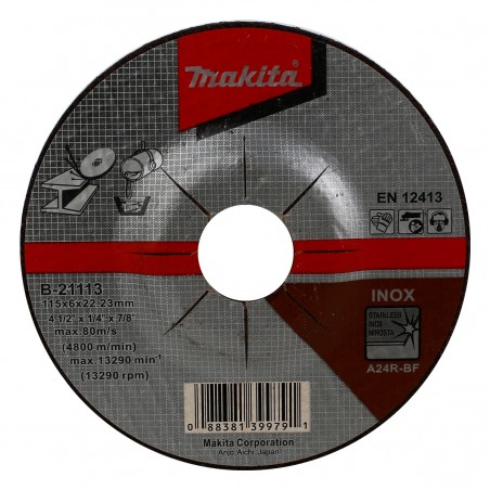 DISCO ABRASIVO DESBASTE HEAVY DUTY 4-1/2 PULG MAKITA B21113