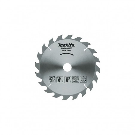 DISCO DE SIERRA MAKITA 9,1/4" 20 DIENTES X 30mm D-03925