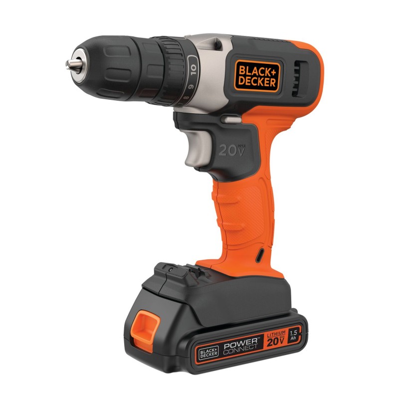 TALADRO ROTACION 3/8 20V LI-ION BLACK & DECKER BCD702C1-B3