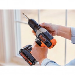 TALADRO ROTACION 3/8 20V LI-ION BLACK & DECKER BCD702C1-B3
