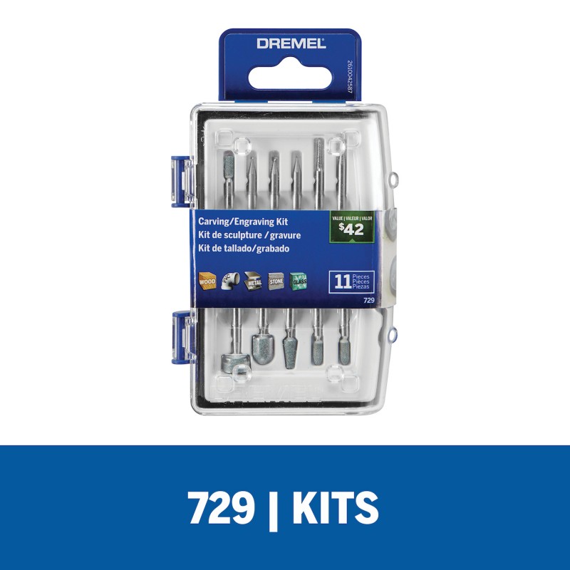 KIT PARA TALLADO  Y GRABADO 11 PZS DREMEL 26150729AB