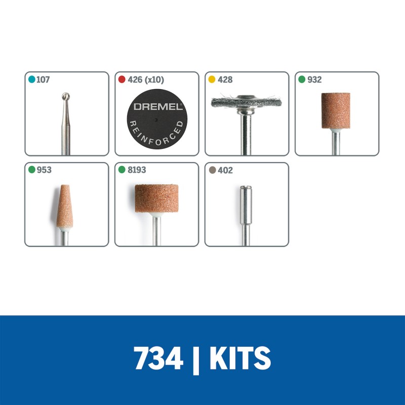 MICRO KIT DE ACCESORIOS METALICOS 16 PZS DREMEL 26150734AB