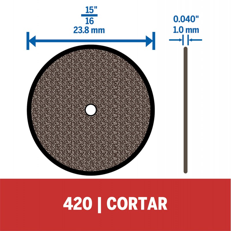 DISCO DE CORTE 520 15/16 PARA METAL 20 PZS DREMEL 2615000420