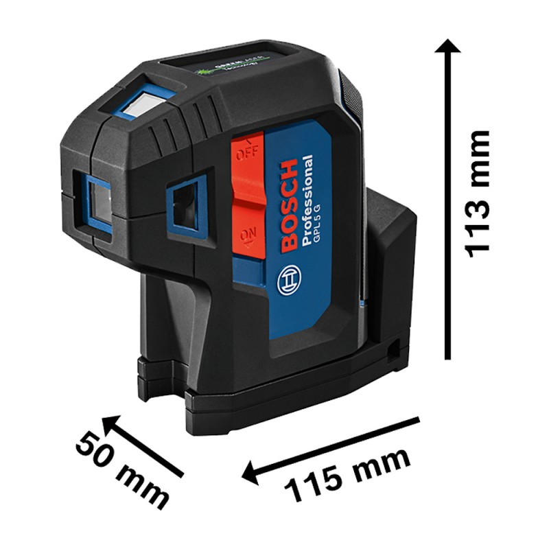 NIVEL LASER VERDE DE 5 PUNTOS BOSCH GPL 5 G PROFESSIONAL