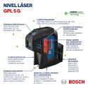NIVEL LASER VERDE DE 5 PUNTOS BOSCH GPL 5 G PROFESSIONAL