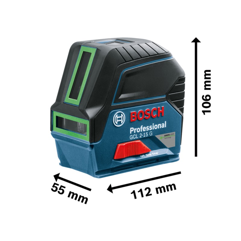 NIVEL LASER COMBINADO 2 LINEAS Y PLOMADA BOSCH GCL 2-15 G