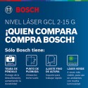 NIVEL LASER COMBINADO 2 LINEAS Y PLOMADA BOSCH GCL 2-15 G