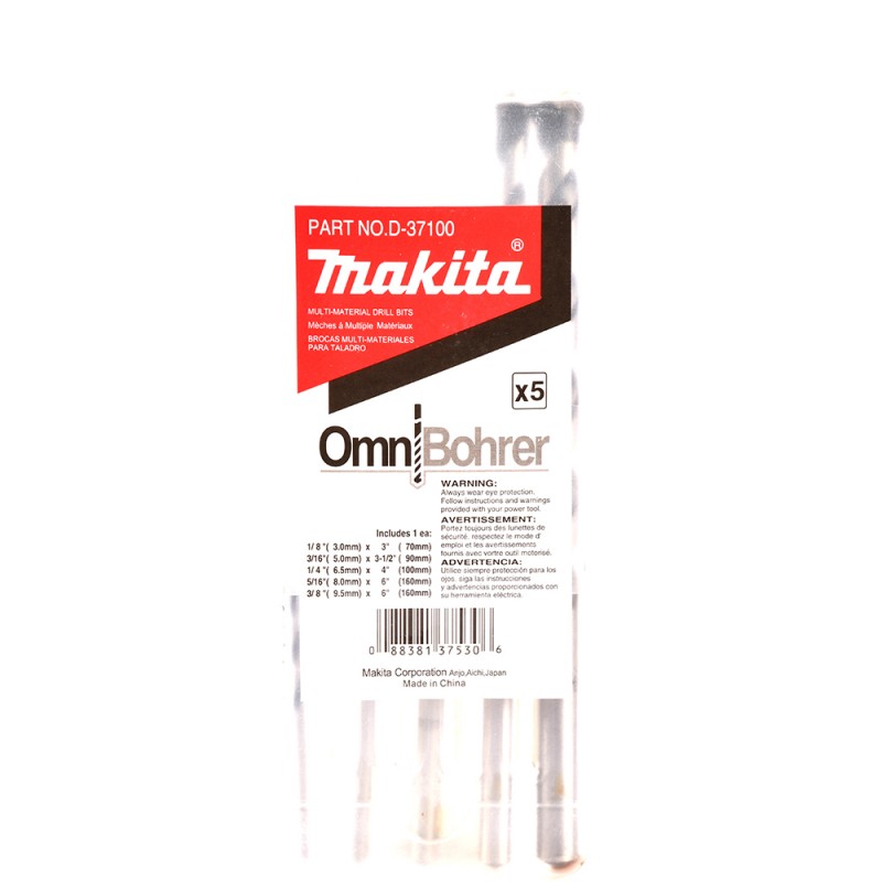 SET BROCA MULTIPROPOSITO 5PZS MAKITA D37100