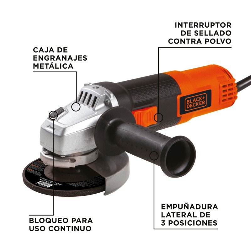 Pulidora De 4 ½” 820 W  G720 Black Decker