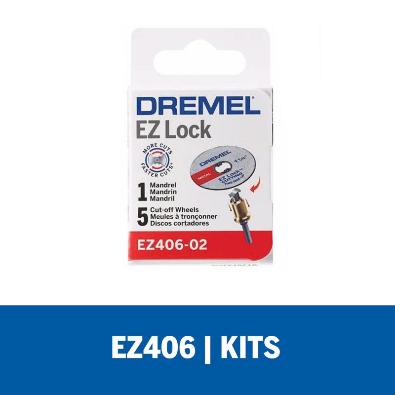 KIT ADAPTADOR+ 5 DISCOS CORTE DE METAL DREMEL 2615E406AD