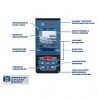 MEDIDOR LASER ALCANCE 100M CON BLUETOOTH BOSCH GLM 100-25 C