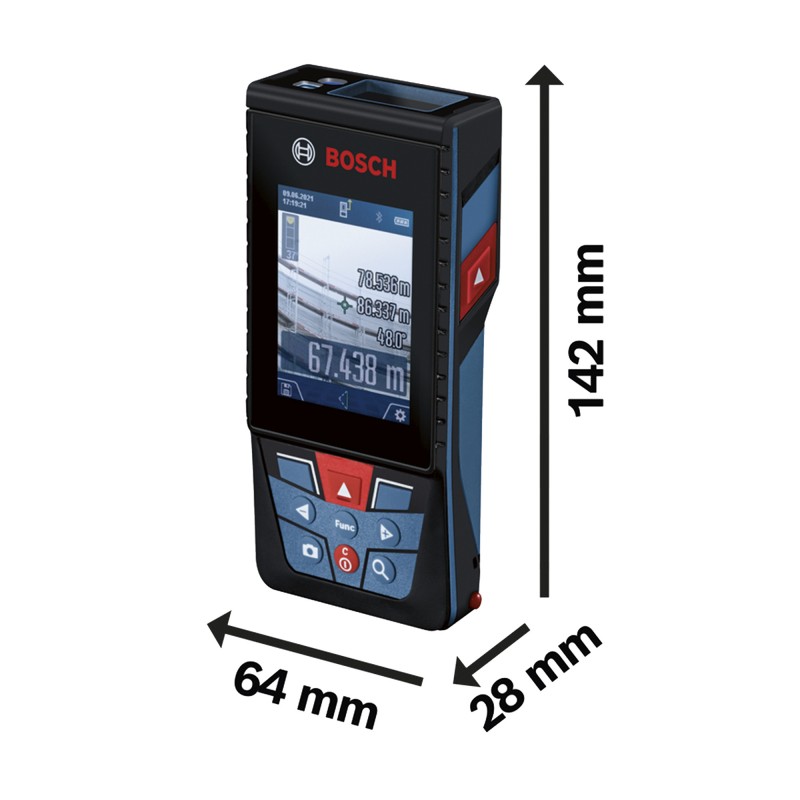MEDIDOR LASER ALCANCE 150M CON BLUETOOTH BOSCH GLM 150-27 C