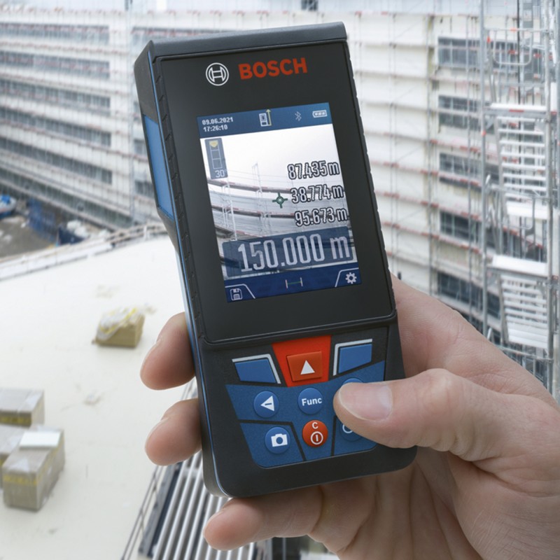 MEDIDOR LASER ALCANCE 150M CON BLUETOOTH BOSCH GLM 150-27 C
