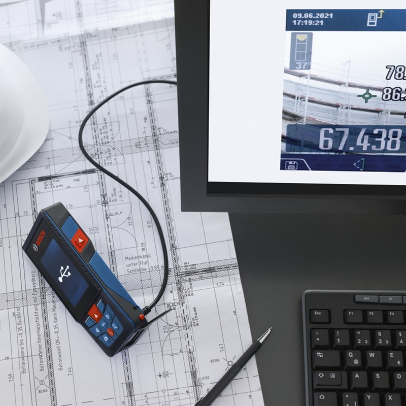 MEDIDOR LASER ALCANCE 150M CON BLUETOOTH BOSCH GLM 150-27 C