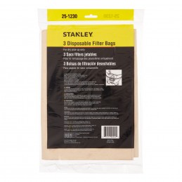 BOLSAS PARA ASPIRADORA 15-19 LTS 3 UDS STANLEY 25-1230