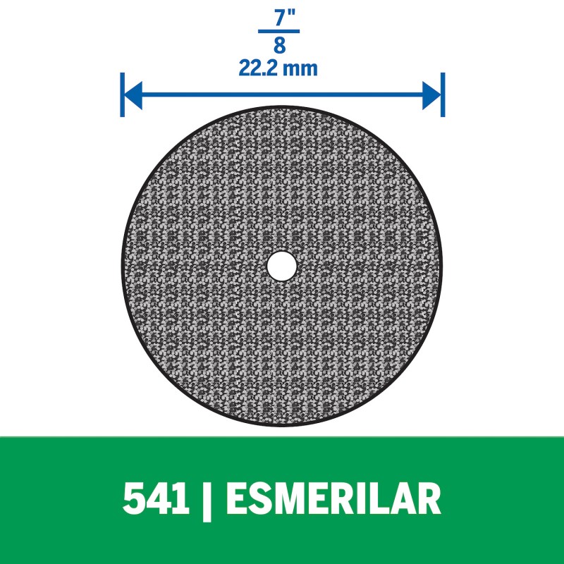 DISCO ABRASIVO DE OXIDO ALUMINIO 541 7/8 DREMEL 2615000541