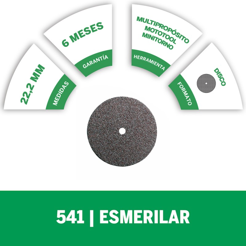 DISCO ABRASIVO DE OXIDO ALUMINIO 541 7/8 DREMEL 2615000541