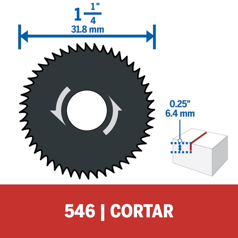 DISCOS DE CORTE PARA SIERRA  1-1/4PULG DREMEL 26150546AA