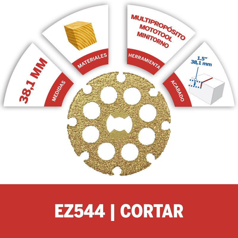 DISCO DE CORTE DE CARBURO EASY LOCK 38mm DREMEL 2615E544AA