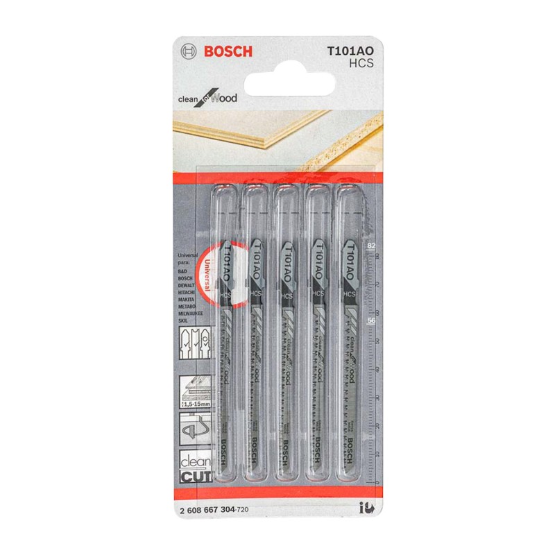 HOJA P/CALADORA  5 PZS PARA MADERA BOSCH 2608667304