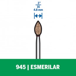 PUNTA OXIDO ALUMINIO 3/16 FORMA GOTA DREMEL 2615000945