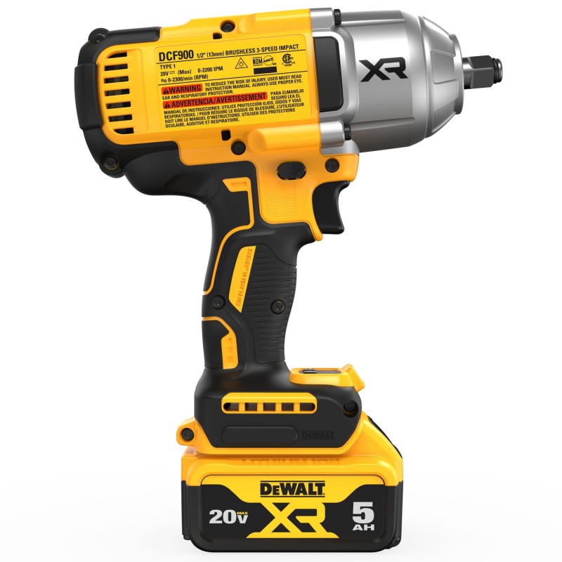 LLAVE DE IMPACTO ALTO TORQUE 20V 1/2 5Ah DEWALT DCF900P2-B3