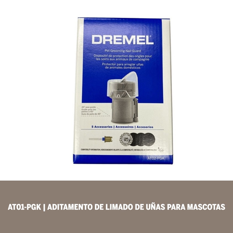 ADITAMENTO DE LIMADO DE UÑAS MASCOTAS DREMEL AT02 PGK