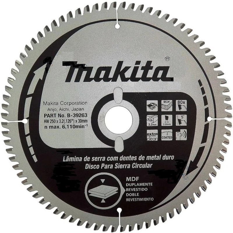 DISCO DE SIERRA CIRCULAR 10 PULG MAKITA B39263