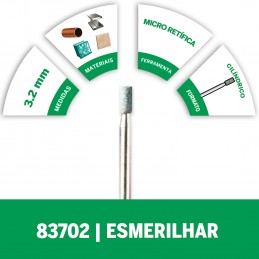 PIEDRA CARBURO 1/8"" DREMEL RECTA 83702