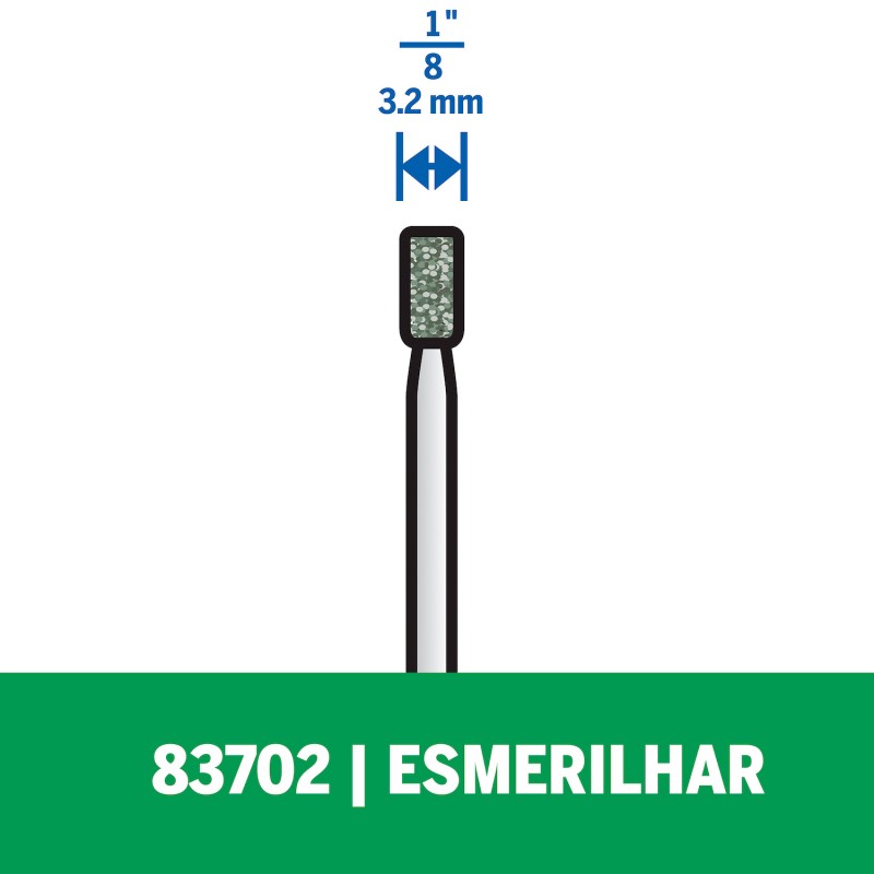 PIEDRA CARBURO 1/8'' DREMEL RECTA 83702